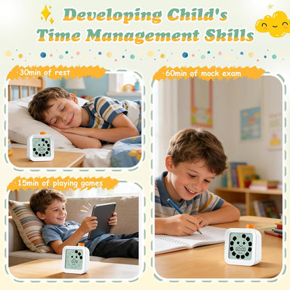 EooCoo Digital Visual Timer 60-Minute Countdown (3-in-1) for Kids & Adults, Handy Time Management Tool, Classroom Essential, Ideal Back-to-School Teacher Gift - Fits Homeschool, Kitchen, ADHD Users