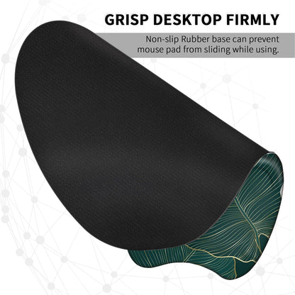 EooCoo Ergonomic Mouse Pad with Wrist Support, Mousepad with Memory Foam Wrist Rest and Non-Slip Base for Computer, Cafe, Home & Office, 9.64 x 8.26 in Office Desk Accessories