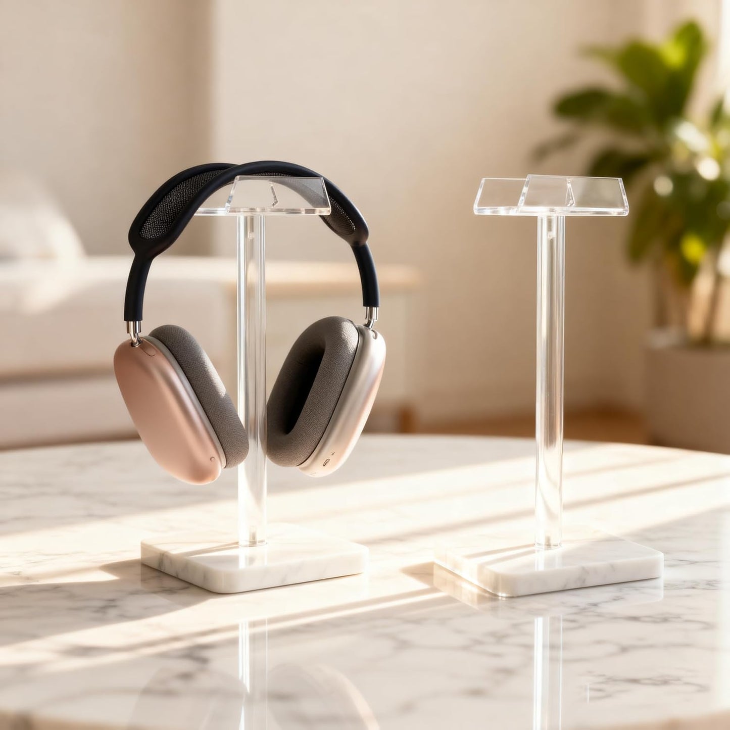 Acrylic Desktop Headphone Holder, Countertop Accessories Stand,Universal for All Music Gaming Headsets 1 Pack(DP015)