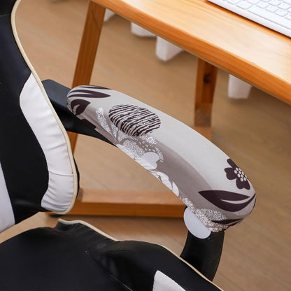 FORCHEER Office Chair Armrest Covers 12-15 Inch Velvet Elastic Black Arm Rest Covers for Desk Computer Chairs Washable