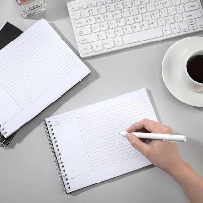 Glenmal 320 Sheets 4 Pack Note Taking Notebook 6 x 8.5 Inches Single Sided Printed Spiral Steno Pads Coil Writing Note Pads Ruled Writing Tablets for School Office Business, 80 Sheets/Pack