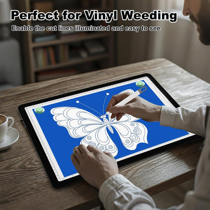 Elice Rechargeable A3 Light Pad for Diamond Painting, Magnetic LED Light Board with Physical Button, Super Bright Diamond Art Light Pad, Ultra-Thin Light Box for Tracing, Weeding Vinyl, Artists -Black