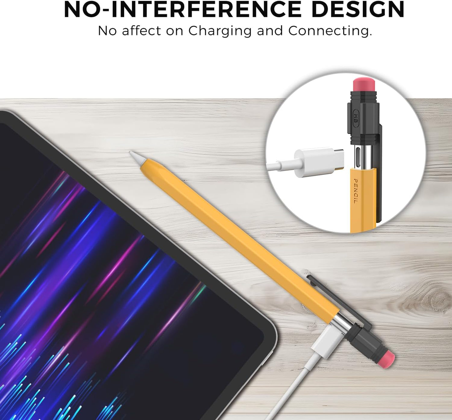 TRONWIN Apple Pencil USB C Case,Silicone Sleeve Protective Cover Perfect Grip Skin Classic Design with Sturdy Clip Compatible with Apple Pencil USB-c for ipad pro (Deep Grey)