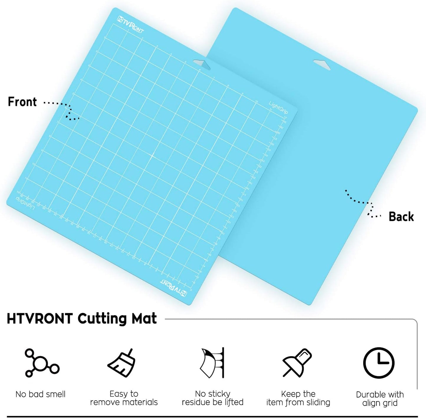 HTVRONT Standard Grip Cutting Mat, 6 Pack Cutting Mat 12x12 Compatible with Cricut Maker 3/Maker 4/Maker/Explore 3/4/5/Air 2/One, Standard Adhesive Sticky Quilting Cutting Mats Replacement Accessories