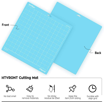 HTVRONT Standard Grip Cutting Mat, 6 Pack Cutting Mat 12x12 Compatible with Cricut Maker 3/Maker 4/Maker/Explore 3/4/5/Air 2/One, Standard Adhesive Sticky Quilting Cutting Mats Replacement Accessories
