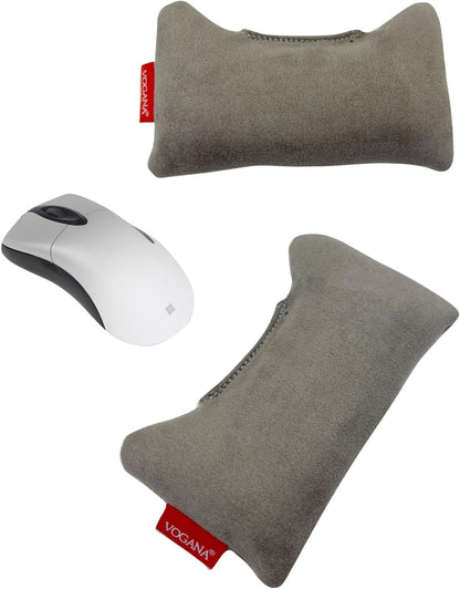 Vogana 1 Piece Mouse Soft Wrist Rest| Made from Suede and Mouse Support 100% Wool fillingr| for Computer, Laptop, PC Gaming Grey