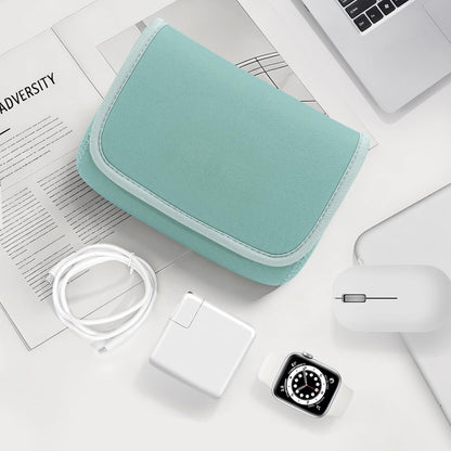 LENTION Storage Small Pouch Bag Cases for Accessories Laptop MacBook Power Adapter, Wireless Mouse, iPhone Charger, Cellphone, Power Bank, Cord Travel Cable Electronic Organizer - Dark Gray