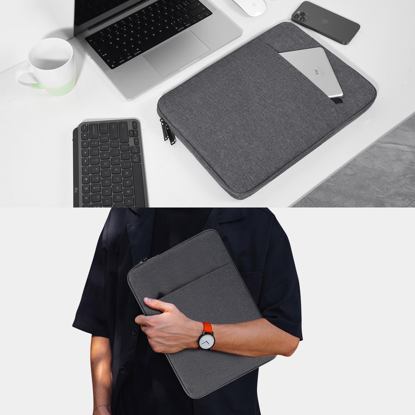 17 inch 360° Protective Laptop Case Sleeve for 2025 HP 17.3 Touchscreen Laptop,Envy 17,Pavilion 17,ASUS Vivobook 17, Shockproof Water-Resistant Computer Bag w/Accessory Pocket