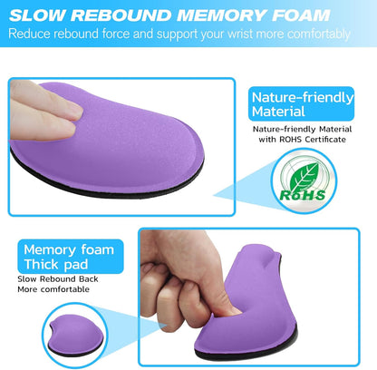 Keyboard Wrist Rest and Mouse Wrist Rest Set - Ergonomic Memory Foam Wrist Cushion - for Wrist Support on Computer, Laptop, Office, Playing Games, Typing Relieves Wrist Pain Rose Red