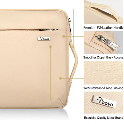 Voova Laptop Sleeve Case 15.6 16 Inch with Handle, 360° Protective Waterproof Slim Computer Bag Cover Compatible with MacBook Pro M2/M3/M4 16, HP Acer Lenovo Yoga ThinkPad Asus Laptop, Grey