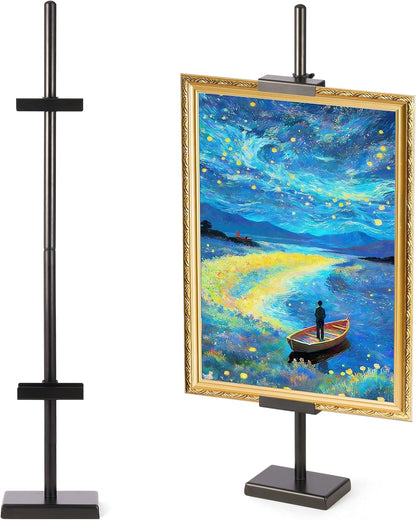 1pcs Adjustable Tabletop Easel Stand for Picture Frames, Picture Easels for Display, Gold Easel, Picture Frame Stand, Adjustable Art Easel.(18inch,Black)