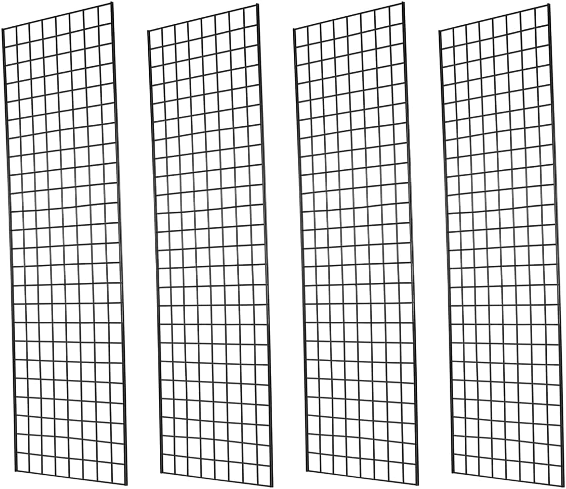 Grid Wall Commercial Grade Gridwall Panels – Heavy Duty Grid Panel for Any Retail Display Wall Grid 2' Width x 6' Height, White (Pack of 3)