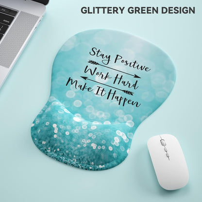 Ergonomic Mouse Pad with Wrist Rest,Cute Gel Mousepad Wrist Support - Small Mini Portable for Travel Mouse Pads for Desk Laptop,Computer,Office & Home Decor (Pink&Light Pink)