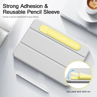 MoKo Pencil Case Holder, Adhesive Silicone Pencil Protected Sleeve Compatible with Apple Pencil Pro/ (USB-C)/ 1st/ 2nd Generation, Similarly Sized Styluses Accessories, Black