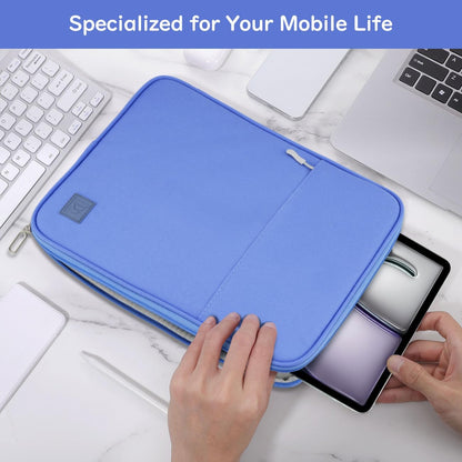 Dadanism 9-11 Inch Tablet Sleeve Padded Carrying Case for iPad (A16) 11th Gen 11", iPad 10th Gen 10.9", iPad Air M4/Pro M5 11", iPad Air 5/4, iPad 9/8/7th Gen, Galaxy Tab A11+ Plus 11", Blue