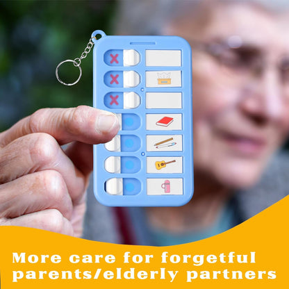 3Pcs Reminder Board for The Elderly Portable ADHD Tools for Kids Detachable Visual Schedule Keychain Daily Task Planning Boards for Kids School Bag Creative Checklist Board with List Cards Stickers