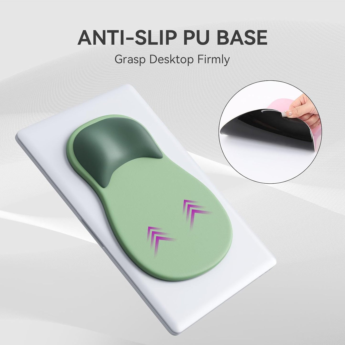 Ergonomic Mouse Pad with Wrist Rest,Cute Gel Mousepad Wrist Support - Small Mini Portable for Travel Mouse Pads for Desk Laptop,Computer,Office & Home Decor (Pink&Light Pink)
