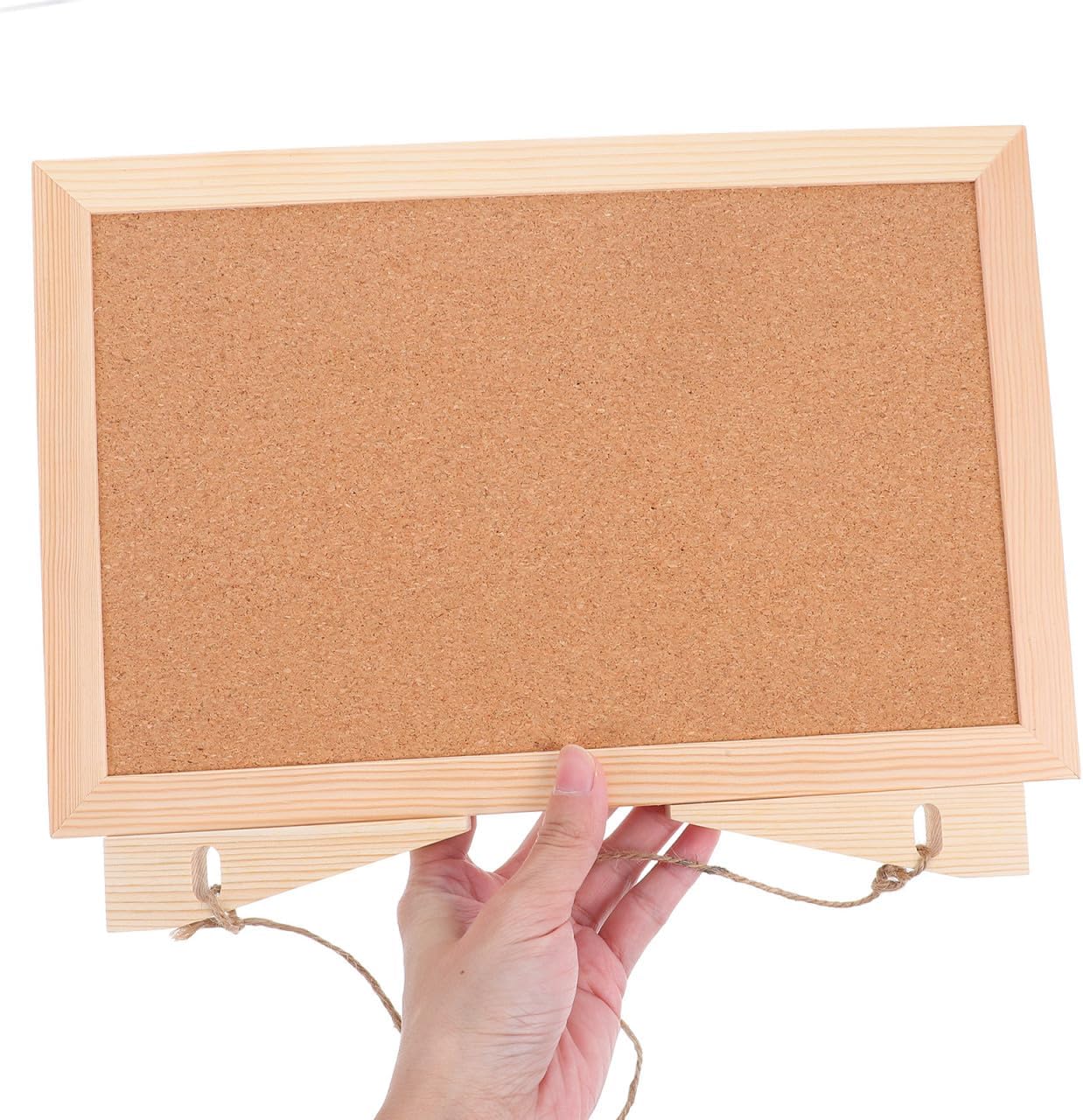 Double Sided Cork Board,11.8"x7.8" Cork Board Bulletin Desktop Small with Stand for Home Office Desk Message or Picture