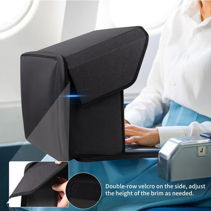Laptop Sun Shade,Laptop Sun Shade for Working Outside,Foldable and Portable Screen Sun Glare Shield Sleeve,Outdoor Computer Cover,Privacy Protective Hood Sunshade Bag 12-14inch (Patent Pending)