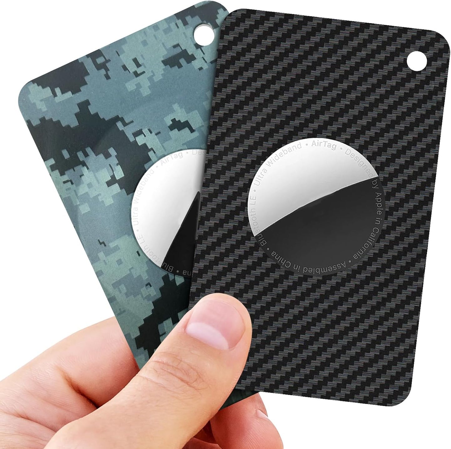 2 Pack Ultra Thin Wallet Holder Card Case for Apple AirTag, Lightweight GPS Tracker Cover for Wallet, Purse, Handbag, Keys, Clutch Bag