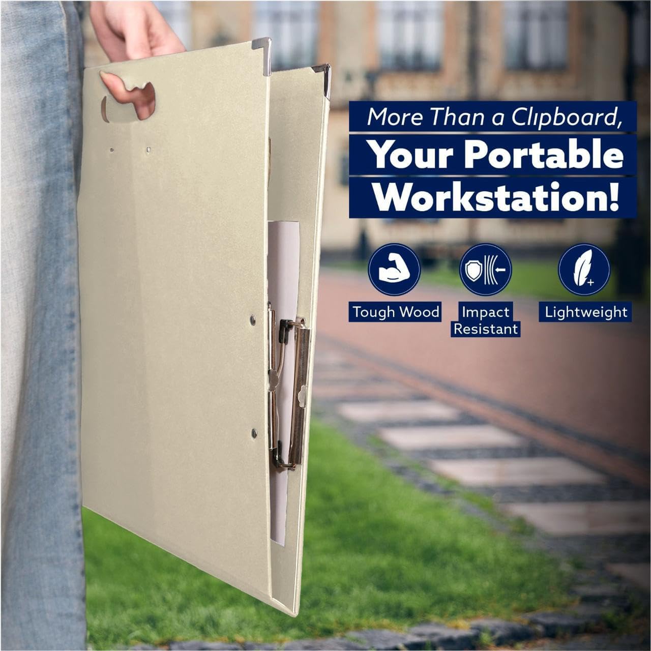 18x24 Clipboard - Foldable 18x24 File Folder & Drawing Board - Folds to 11x17 Clipboard, 4 Clips, Corner Protectors, Portable Art Portfolio, Architecture Folder, 11x17 Binder, Portfolio Binder (Green)