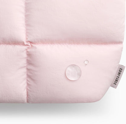 Comfyable Puffy Electronics Organizer Travel Case, Cute Tech Pouch for Women Men, Cable Storage Bag for Charger, Phone, Power Bank, Cord, Compact Tech Accessories Pouch, Rice