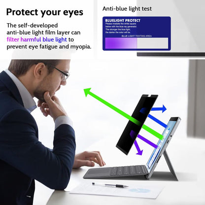 Peslv Magnetic Privacy Screen for Surface Laptop 6/5/4/3/2/1 13.5 Inch, Removable Anti Blue Light Glare Filter, Black Security Private Apy Block Protector