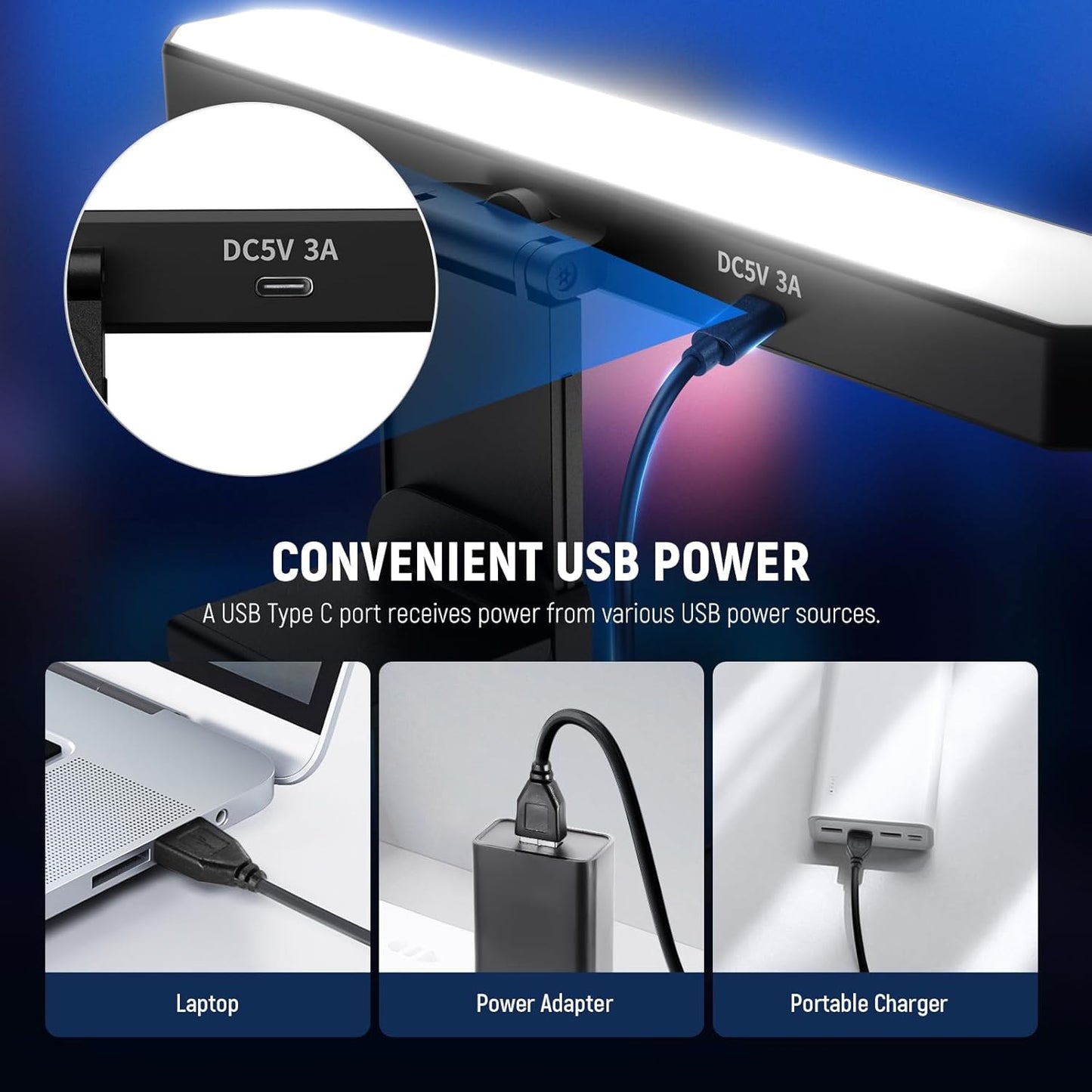 NEEWER Basics 12W Dual Monitor Light Bar with Stands, LED Lamp for Home Office Video Conference Lighting Desk Computer Laptop Webcam Zoom Streaming, Bi Color, Remote/Touch Control Dimmable, L10