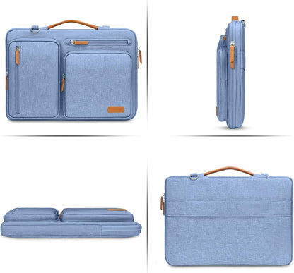 MOSISO 360 Protective Laptop Shoulder Bag,15-15.6 inch Computer Bags Compatible with MacBook Pro 16 inch, HP, Dell, Lenovo, Asus Notebook,Side Open Messenger Bag with 4 Zipper Pockets, Gray