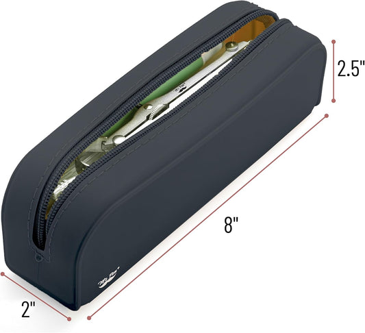 Mr. Pen- Silicone Pencil Case, Aesthetic Pencil Bag for Women, Makeup Pouch, Multifunctional Pouch for Stationery, Cosmetics and Electrical Goods Storage