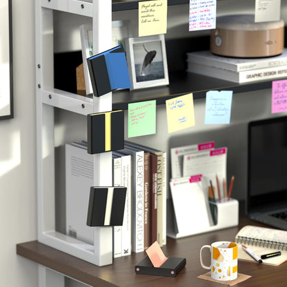 Sticky Note Dispenser, Magnetic Sticky Note Holder for Post It Notes, 3 x 3 Inch Sticky Note Organizer for Office Home Classroom, Black