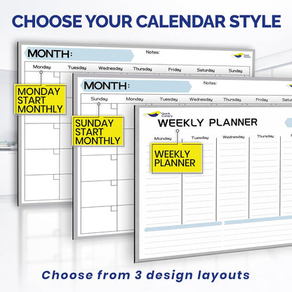 Magnetic Weekly Planner for Fridge - 17x12” Stain-Resistant Dry Erase Whiteboard Fridge Calendar with Large Writing Space for Schedules, Chores & Meals - Includes 4 Markers & Eraser