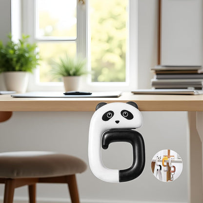 Panda Handbag Hook Hanger, Portable Folding Table Hook for Desk, Under Table Bar, Purse Holder Handbag Accessory, Handbag Hangers (2.95x1.96 inches)