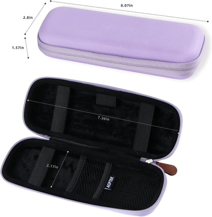AGPTEK Case Holder for Apple Pencil, Slim PU Leather Carrying Case Pouch Cover Compatible with Apple Pen Accessories, USB Cable, Earphone,Samsung Stylus iPad Pro Pen/Pencil, Recording Pen, Gray