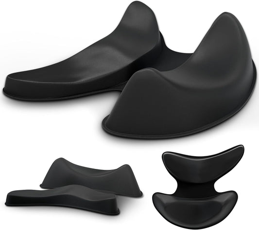 GlideX r2.0 Ergonomic Mouse Wrist Rest – Compact Sliding Wrist Pad with Low Profile Design for Desk Laptop Travel, Fits Small to Medium Hands (Black)