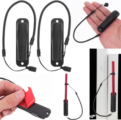 jojofuny Universal Stylus Pen Lanyard with Spring Rope and Adhesive Holder Anti-Lost Retractable Pen Leash for Tablet Desk Office and School Use 2 Pack