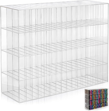 Colingmill Acrylic Marker Organizer for 480 Markers, Extra Large Art Marker Storage Rack for Desk, Durable Pencil Holder Desk Storage for Artists Teachers Students Office Birthday Gifts(Large)