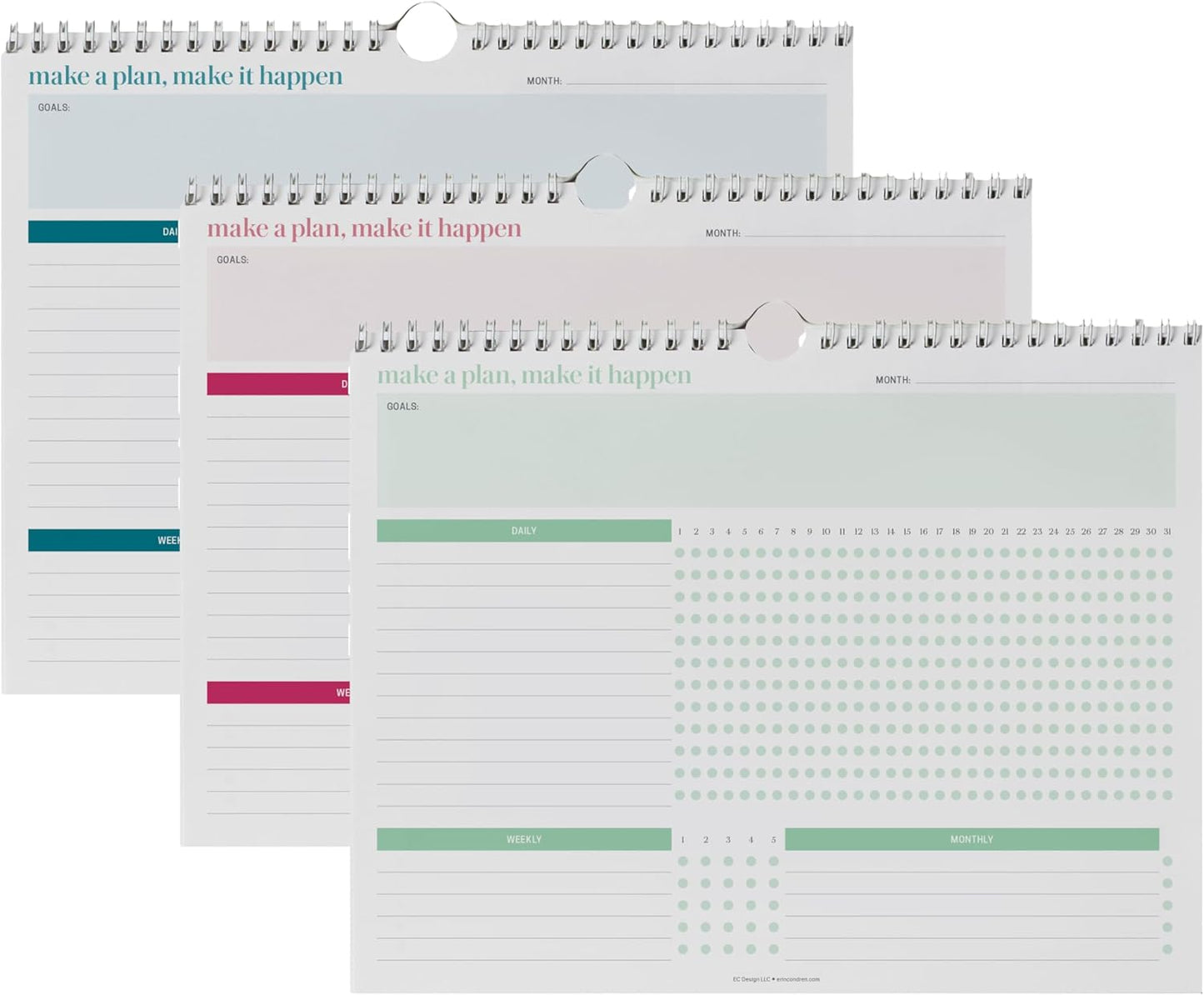 INSPIRED BY ERIN CONDREN Habit Tracker Wall Calendar, 8.5 x 11 Inch Monthly Hanging Habit Tracker with Motivational Layouts, 12 Month Goal Setting Calendar for Daily Habit Tracking and Organization