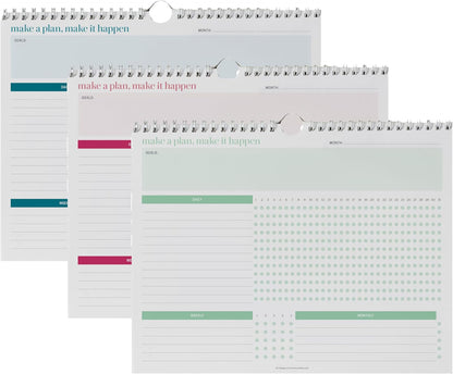 INSPIRED BY ERIN CONDREN Habit Tracker Wall Calendar, 8.5 x 11 Inch Monthly Hanging Habit Tracker with Motivational Layouts, 12 Month Goal Setting Calendar for Daily Habit Tracking and Organization