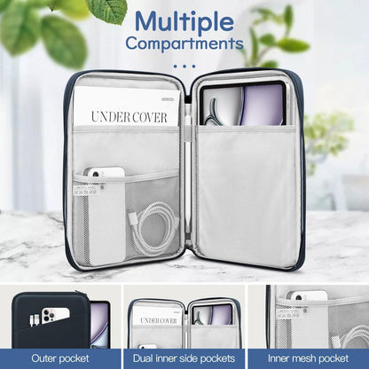 Dadanism 9-11" Tablet Sleeve Bag Carrying Case for iPad (A16) 11th Gen 11", iPad 10th Gen 10.9" Air 5/4, iPad Air M4/Pro 11", iPad 9/8/7th, Galaxy Tab A11+ Plus 11", Remarkable 2 10.3", Black