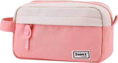Sooez Original High Capacity Pencil Case, Big Pencil Bag Pouch Box Organizer Pen Case, Aesthetic Supply for Girls Adults, Portable Journaling Supplies with Easy Grip Handle & Loop, Mint Green