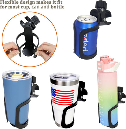 Huntury Cup Holder for Treestand Hunting, Easy Clamps On Tree Stand Or Climbing Sticks, Bottle Holder for Hunting, Install No Drilling Or Tool Needed Package of 2