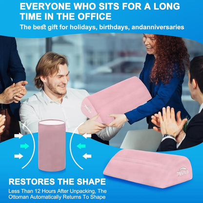 TALSTILA Foot Rest for Under Desk at Work, Footrest with Warm Plush Feet Pocket, Ergonomic Foam Foot Stool, Under Desk Footrests, for Office Desks & Office Chair - Back & Leg Pain Relief