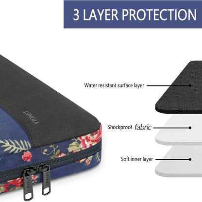 Ytonet Laptop Case, 15.6 inch TSA Laptop Sleeve Computer Bag Water Resistant Computer Case Carrying Cover Compatible for Lenovo, HP, Dell, Asus Notebook, Gifts for Men Women, Grey