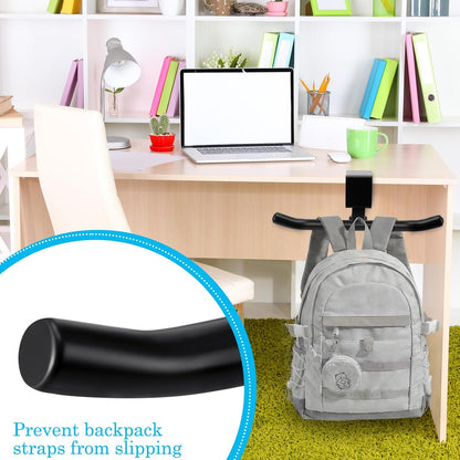 Geelin Bag Hook for Desk Table Heavy-Duty Backpack Hanger Clamp On Purse Holder Adjustable Under Desk Bag Hook for Headphones Handbag Hanger for Classroom Dorm Back to School(Beige)