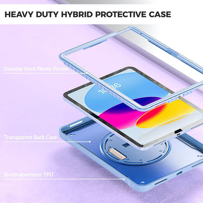 ProCase for iPad 11th Generation A16 2025/iPad 10th Generation Case 10.9 Inch 2022, Heavy Duty Shockproof Rugged Cover with Hand Strap 360 Degree Rotatable Kickstand Protective for iPad 11/10 -Black