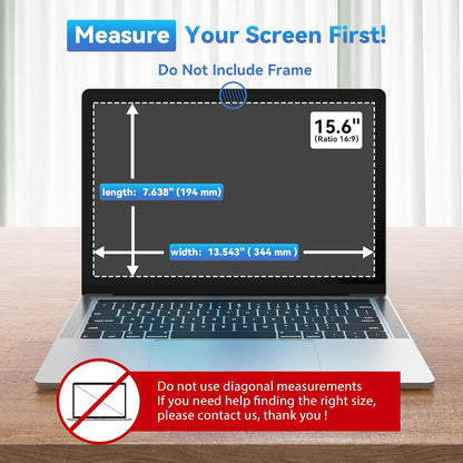Yamaya Laptop Privacy Screen 15.6 Inch, Removable 16:9 Aspect Privacy Filter Screen Protector for 15.6 Inch Laptop, Blue light reduction Computer Monitor Privacy Protector