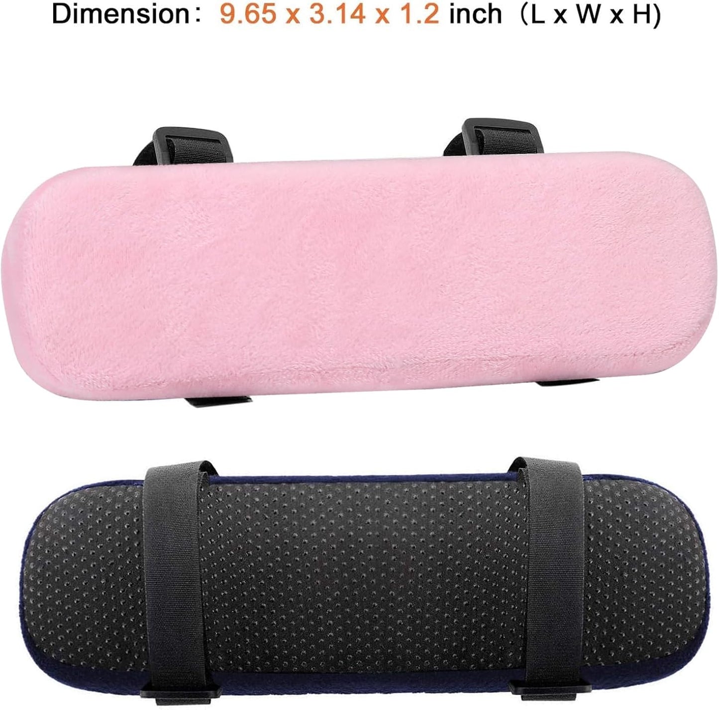 MOSISO Chair Armrest Pads (2 Pack), Memory Foam Home/Office Chair Arm Rest Covers Comfy Computer Gaming Elbow Cushion Removable Washable Elbow Support Forearm Pressure Relief, Black