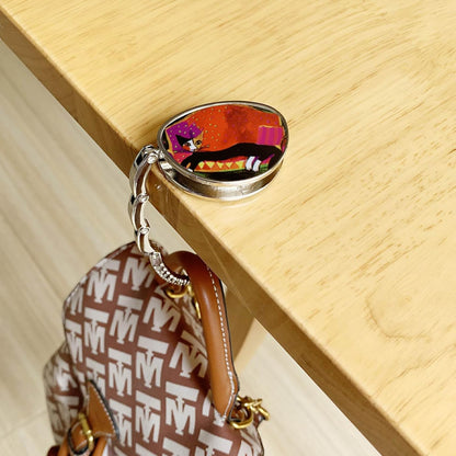 KSMD Purse Hooks for Table & Bars, Portable Handbag Holder - Foldable Table Hook Hanger