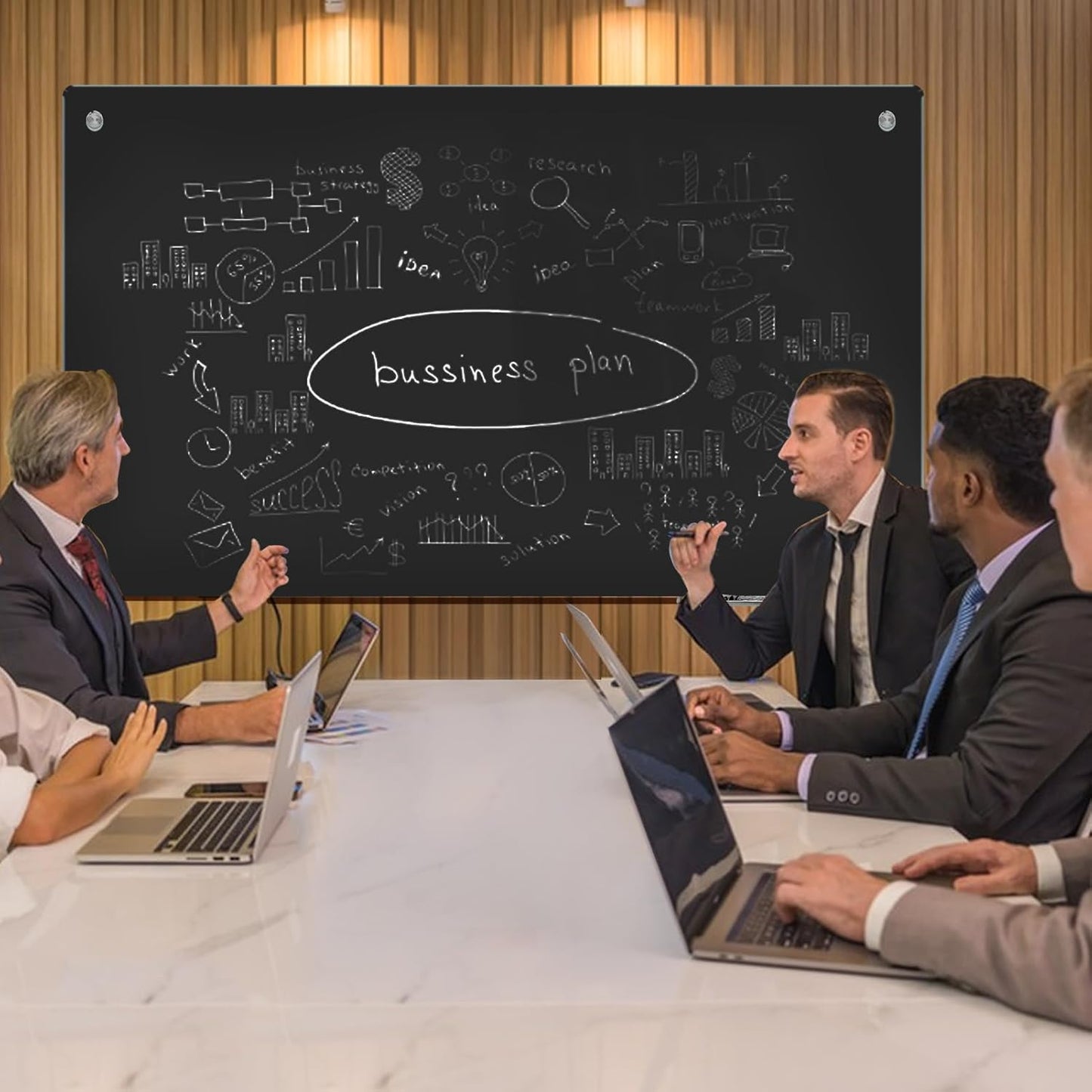 Magnetic Glass Whiteboard - Glass Dry Erase Board 48"x36" Large Frameless Board for Walls Office School and Home
